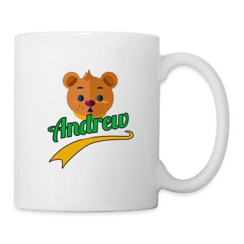 T shirt for birthday child first name Andrew - Mug - white - Right