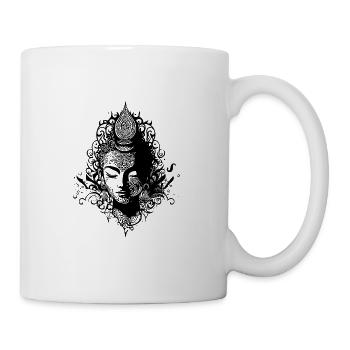 Meditating Buddha Portrait Spiritual Nature - Mug - white - Right