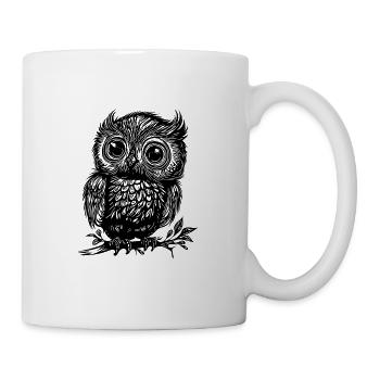 Mignon mignon hibou vintage - Mug blanc - blanc - Droite