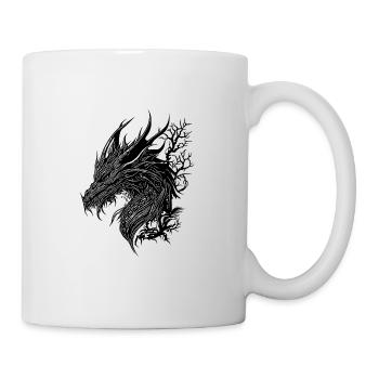 Evil Vintager Dragon in Nature Scale Dress - Mug - white - Right