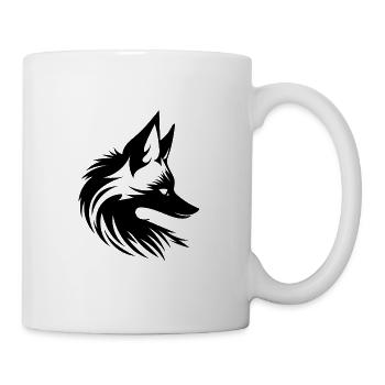 Süsser niedlicher Fuchs Tattoo Porträt Style - Tasse - Weiß - Rechts