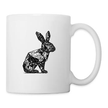 Geometric Lines Rabbit Rabbit Head - Mug - white - Right