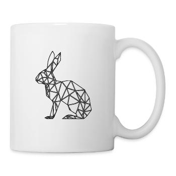 Geometric Rabbit Cute Lines Rabbit - Mug - white - Right