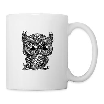 Petit chouette de zoo câline coquine mignonne - Mug blanc - blanc - Droite