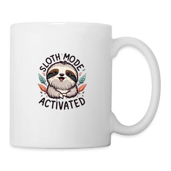 Sloth Mode Activated Lustiges Faultier - Tasse - Weiß - Rechts