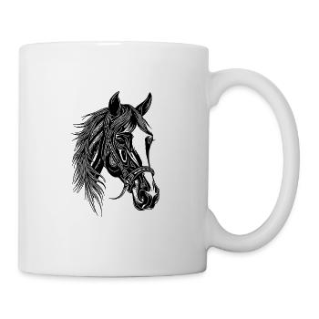Pedigree Pretty Horse Equestrian Dressage Equestrian Sports - Mug - white - Right