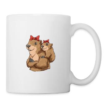 Murmeltier Mama - Tasse - Weiß - Rechts