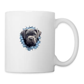 Cane Corso durch die Wand für einen Cane Corso - Tasse - Weiß - Rechts