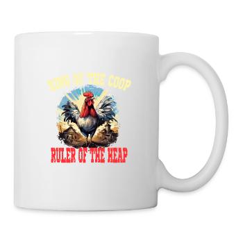 King of the Coop Ruler of the Heap - Tasse - Weiß - Rechts