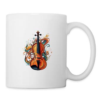 Geiger Geige Geigenmusik Kunst Geigenspieler - Tasse - Weiß - Rechts