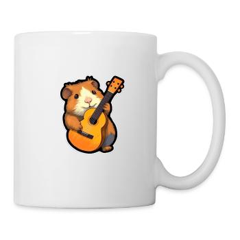 Meerschweinchen mit Gitarre - Tasse - Weiß - Rechts