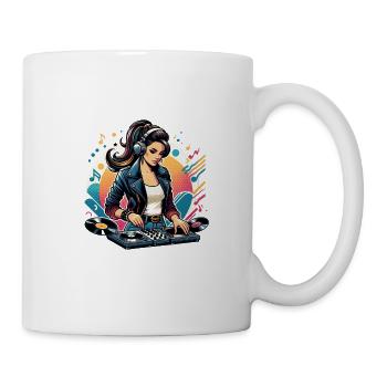 Retro DJ Party Mix für Frauen für einen DJ - Tasse - Weiß - Rechts