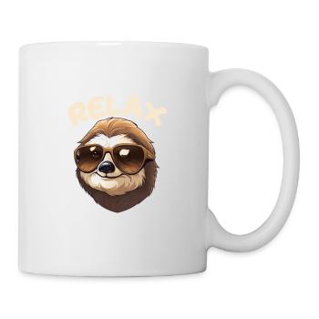 Relax Faultier Entspannen Chillen - Tasse - Weiß - Rechts