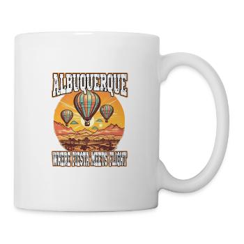 Albuquerque Ballon New Mexico Heißluftballon - Tasse - Weiß - Rechts