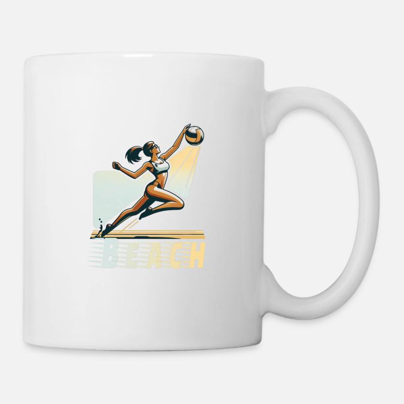 Beach Volleyball - Tasse - Weiß