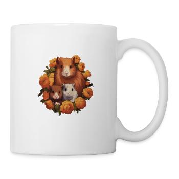 Meerschweinchen Familie - Tasse - Weiß - Rechts