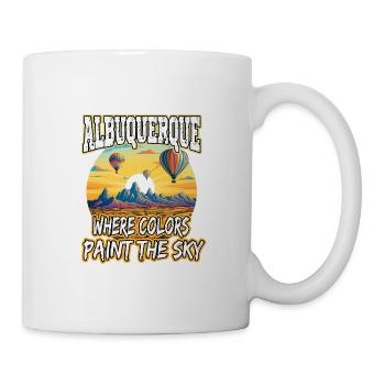 Albuquerque Ballon New Mexico Heißluftballon - Tasse - Weiß - Rechts