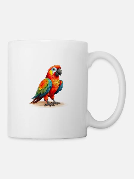 Niedlicher Papagei für Kinder für Kinder - Tasse - Weiß