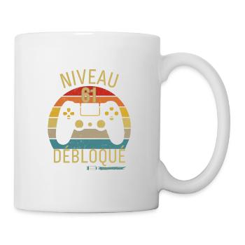 STUFE 61 FREIGESCHALTET - Tasse - Weiß - Rechts