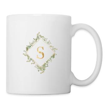 S Monogram Eucalyptus Wreath - Mug - white - Right