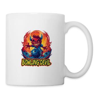 Bowling Devil für einen Bowlingspieler Bowler - Tasse - Weiß - Rechts