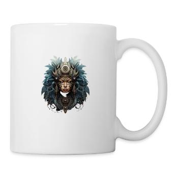 Göttin Stammeshäuptling Kopfschmuck - Tasse - Weiß - Rechts