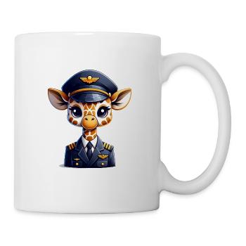 Cute Giraffe Pilot - Mug - white - Right