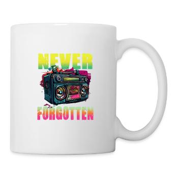 Vintage Boombox Retro Radio 80er 90er Jahre - Tasse - Weiß - Rechts