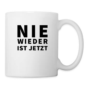 Nie wieder Schriftzug - Tasse - Weiß - Rechts