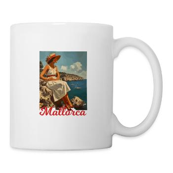 Vintage Mallorca Reise Spanien Insel - Tasse - Weiß - Rechts