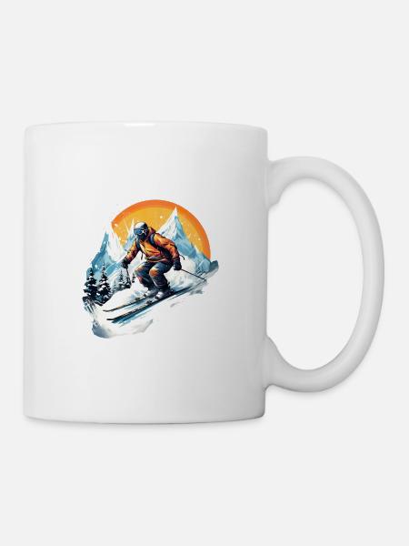 Skifahren Winterspaß - Tasse - Weiß