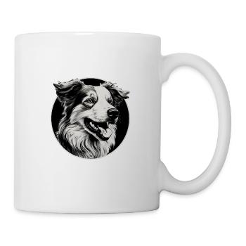 Austrailianischer Schäferhund - Tasse - Weiß - Rechts