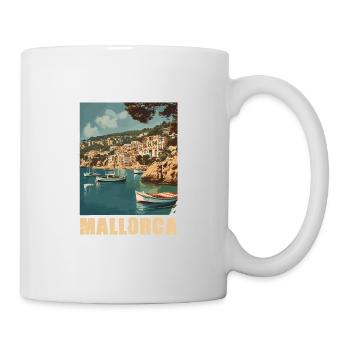 Vintage Mallorca Reise Spanien Insel - Tasse - Weiß - Rechts