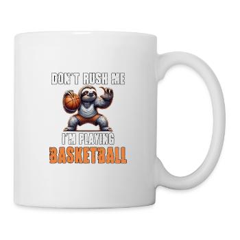 Faultier Basketball Ich hetze nicht ich spiele - Tasse - Weiß - Rechts