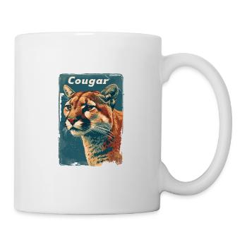 Vintage Wild Berglöwe - Tasse - Weiß - Rechts