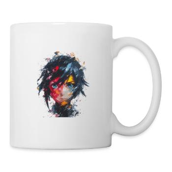 Abstrakt Anime Kunst Manga Charakter Anime Fan - Tasse - Weiß - Rechts