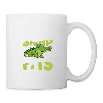 If The Snap Fits Krokodil Alligator für Krokodil - Tasse - Weiß - Rechts