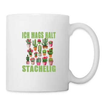 Ich mags halt stachelig - Tasse - Weiß - Rechts