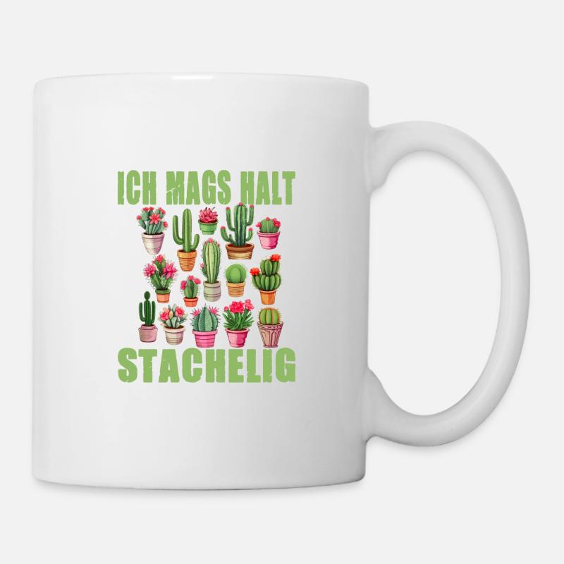 Ich mags halt stachelig - Tasse - Weiß