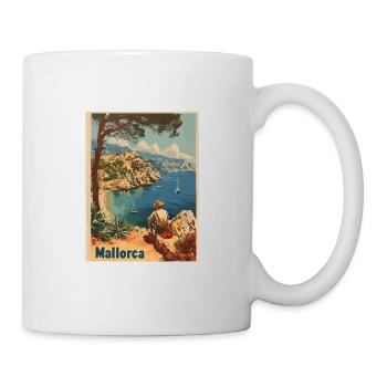 Vintage Mallorca Reise Spanien Insel - Tasse - Weiß - Rechts