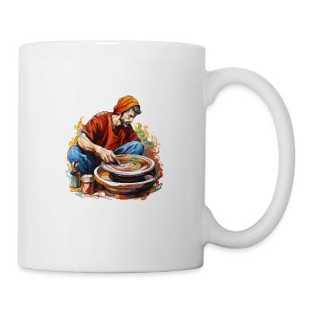 Künstlerische Keramikherstellung Töpfer - Tasse - Weiß - Rechts