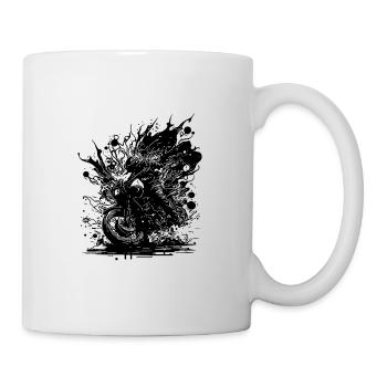 Motorrad Rennsport Geländefahrt Splash Style - Tasse - Weiß - Rechts
