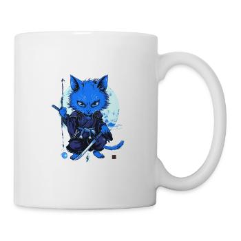 Japanische Katze Samurai Style für Katzen Fans - Tasse - Weiß - Rechts