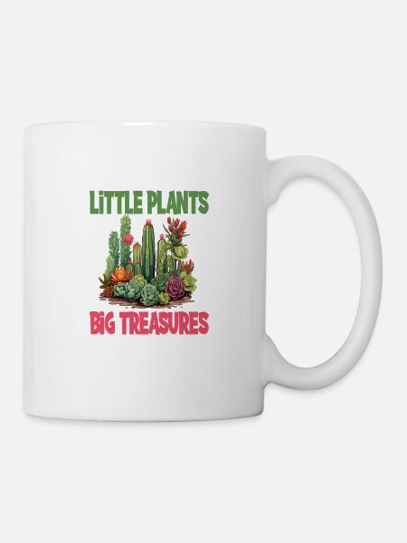 Little Plants Big Treasures - Tasse - Weiß