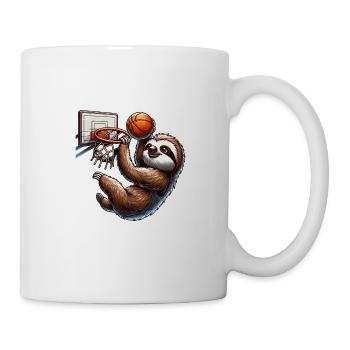Lustiges Faultier spielt Basketball für - Tasse - Weiß - Rechts