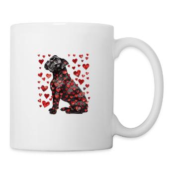 Cane Corso Hund mit Herzen für Cane Corso - Tasse - Weiß - Rechts