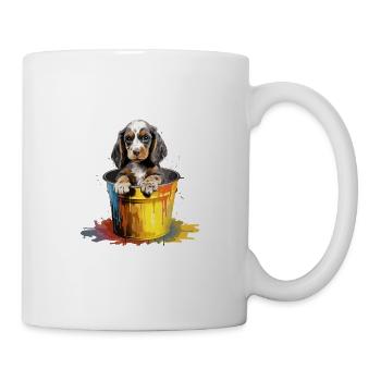 English Cocker Spaniel Niedlicher Hund Farbeimer - Tasse - Weiß - Rechts