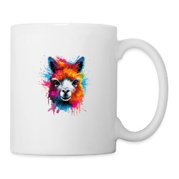 Alpaka Lama für Alpakaliebhaber - Tasse - Weiß - Rechts