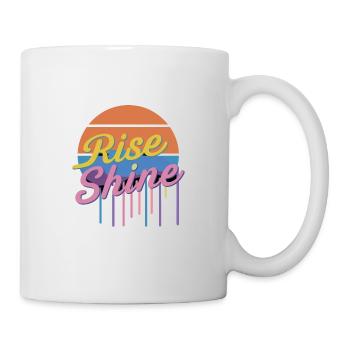 Retro Sunrise Rise and Shine Vintage für - Tasse - Weiß - Rechts