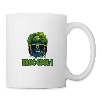 Summer Vibes Cooler Brokkoli mit Sonnenbrille - Tasse - Weiß - Rechts